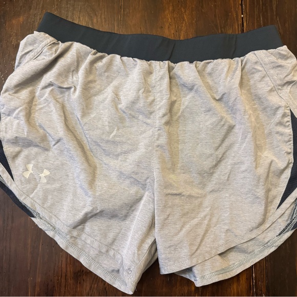 Under Armour Light Gray and Black Shorts - Picture 1 of 2